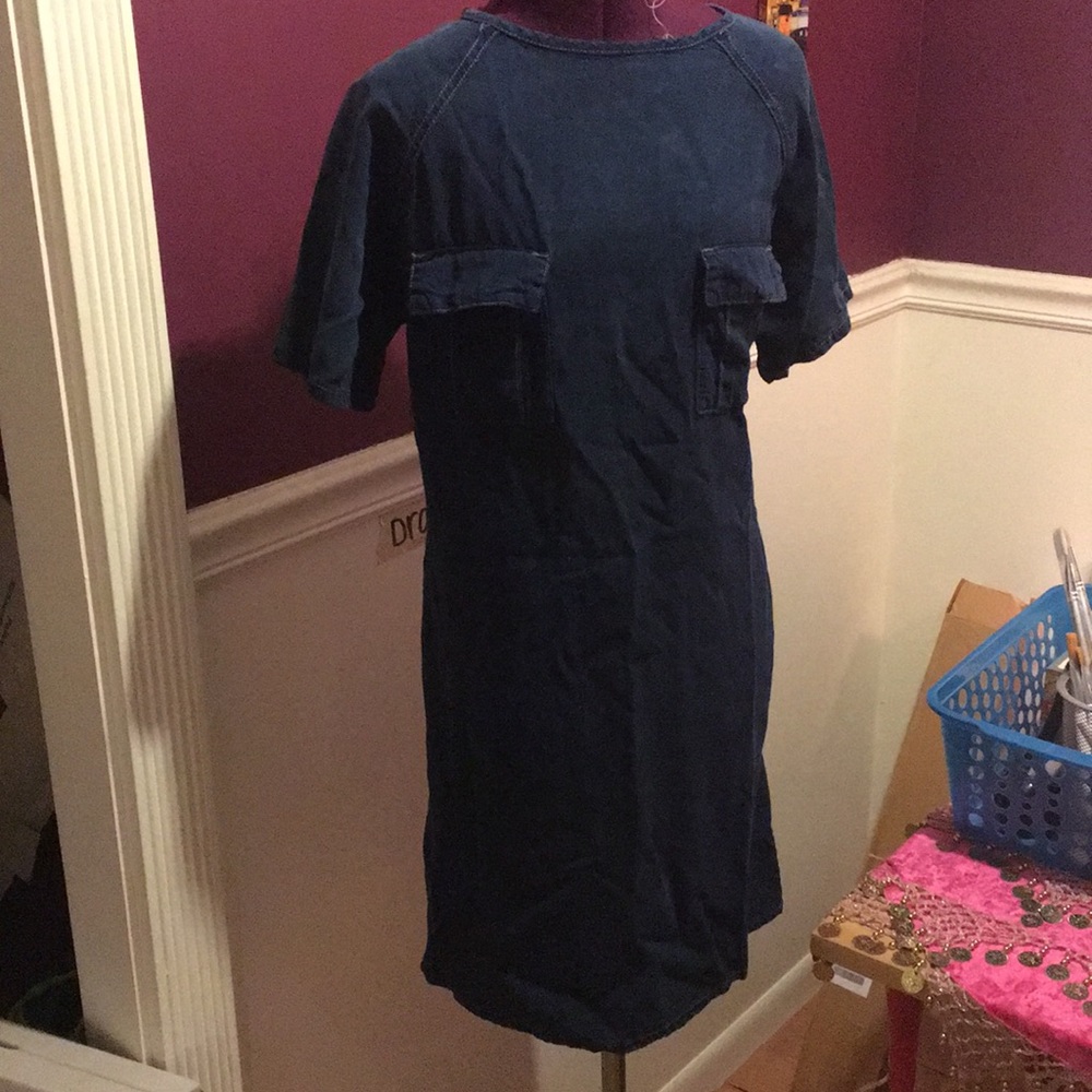 Top shop denim dress.